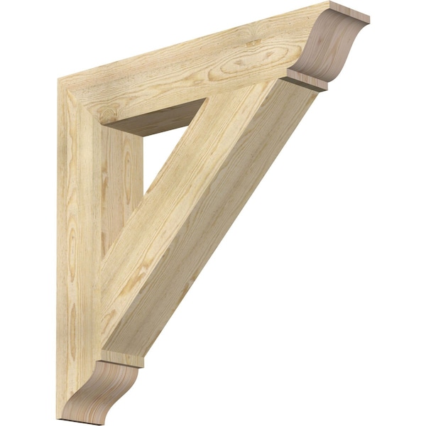 Ekena Millwork Traditional Traditional Rough Sawn Bracket, Douglas Fir, 6"W x 34"D x 34"H BKT06X34X34TRA01RDF - main